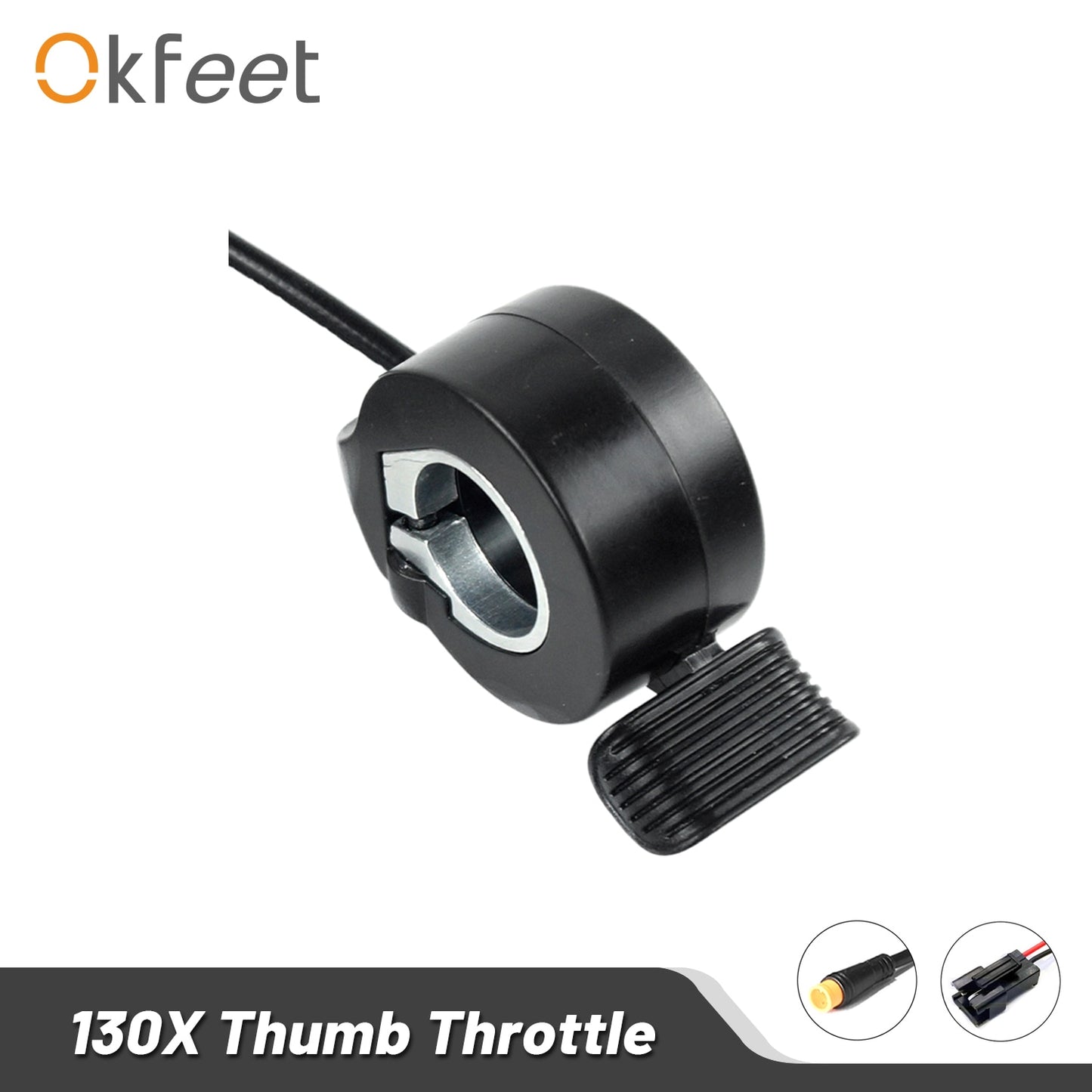 Okfeet Wuxing Throttle Electric Scooter Bike 130X Thumb Throttle Accelerator for Ebike Bicycle Conversion Kit