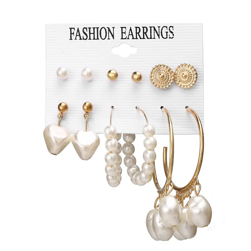 17KM Vintage Tassel Acrylic Earrings for Women Bohemian Earrings Set Big Dangle Drop Earring 2020 Brincos Female Jewelry