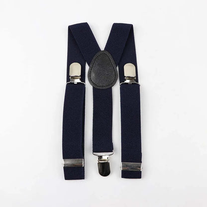 Solid Color Children Belt Baby Boys Suspenders Polyester Y-Back Braces Adjustable Elastic Kids