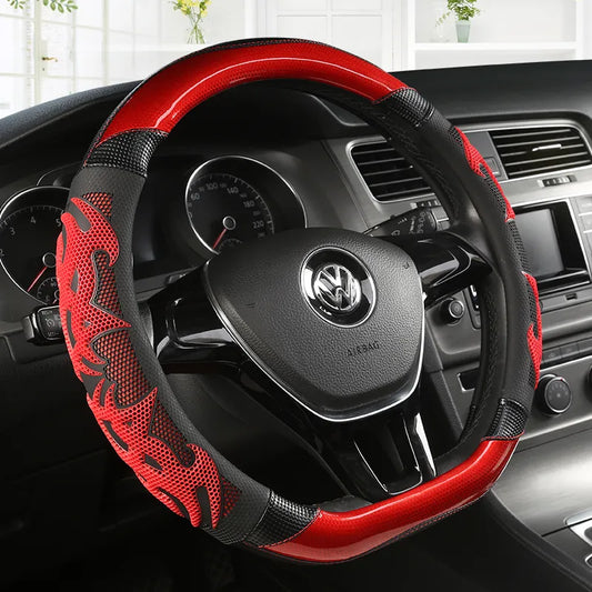 Car Steering Wheel Cover Carbon Fibre Leather for Nissan Qashqai J11 X-Trail T32 for VW GOLF 7 2015 POLO JATTA  Passat Tiguan