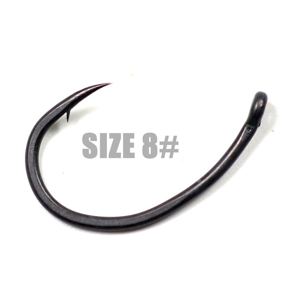 Carp Fishing Hooks for Hair Rigs Coating Curve Shank Crank  Barbed KRANK  Wide Gape  Choddy Made in Japan for Hair Rigs Boilies