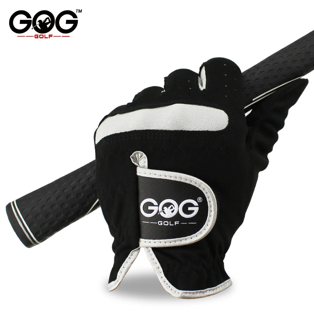 Pack of 10 PCS Men's Golf Gloves Breathable Black Soft Fabric Brand GOG Golf Glove Left Hand Drop Ship