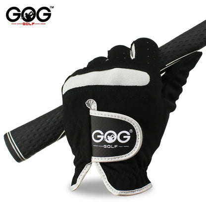 1 Pcs Mens Golf Glove Micro Soft Fiber Color Black Golf Gloves Men Left/Right Hand Non-Slip Drop Ship