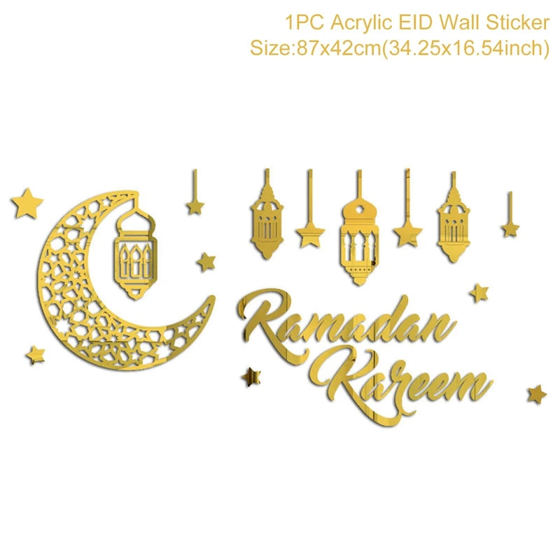 Eid Mubarak Decoration Kareem Happy Ramadan Decoration Muslim Islamic Muslim Festival Decoration Ramadan Supplies Aid Mubarek
