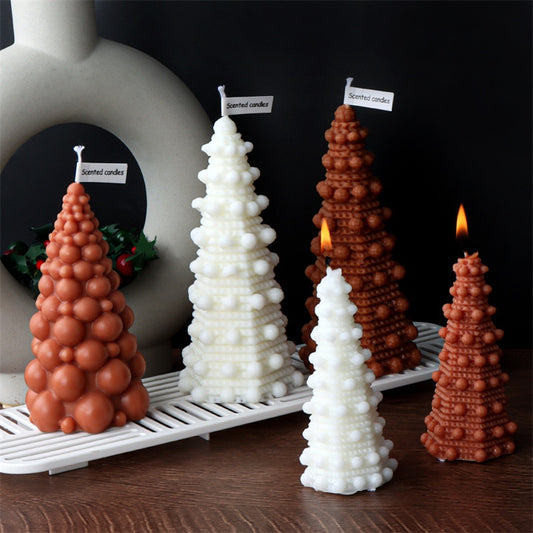 Bubble Ball Christmas Tree Candle Silicone Mold Bubble Tip Christmas Tree Cake Chocolate Silicone Mold Soap Mold Christmas