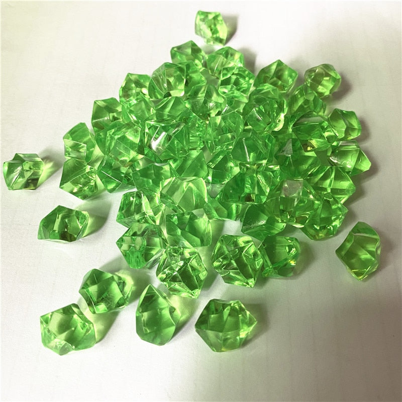 50PCS 14*11mm Acrylic Transparent Pawn Irregular Diamond Stone Chessman Game Pieces for Board Games Accessories 22 Colors