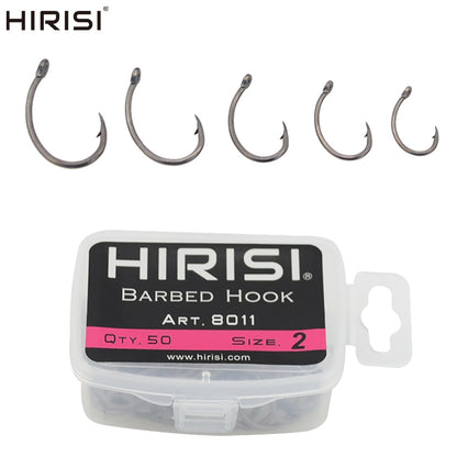 100pcs Coating High Carbon Barbed Hooks Stainless Steel Carp Fishing Hooks Pack With Box 8011