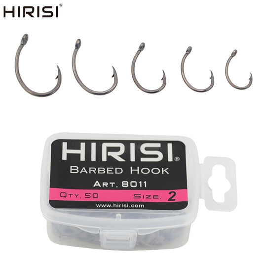 100pcs Coating High Carbon Barbed Hooks Stainless Steel Carp Fishing Hooks Pack With Box 8011