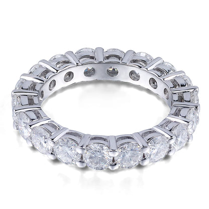 925 SILVER PAVE SETTING FULL SQUARE Simulated Diamond CZ ETERNITY BAND ENGAGEMENT WEDDING Stone Rings Size 5,6,7,8,9,10,11,12