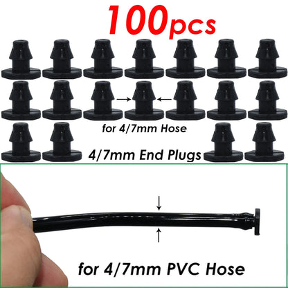 50-200pcs Durable 1/4'' C-Type Hook Fixed Stem Support Holder Stakes for 4/7mm Hose Flowerpot Drip Irrigation Fitting Greenhouse