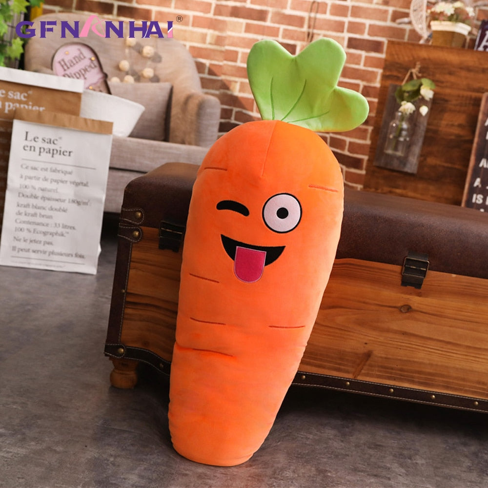 1pc 45/70/90cm Cartoon Smile Carrot Plush Toy Cute Simulation Vegetable Carrot Pillow Dolls Stuffed Soft Toys for Children