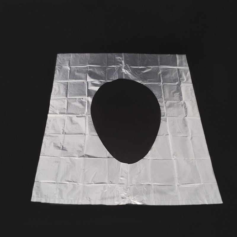 50Pcs Disposable Toilet Seat Cover Mat 100% Waterproof Toilet Seat Pad for Home Travel/Camping Bathroom Accessiories