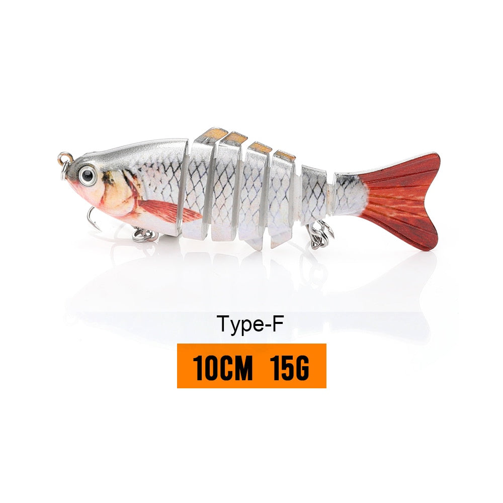 VTAVTA 10/14cm Sinking Wobblers Fishing Lures Jointed Crankbait Swimbait 8 Segment Hard Artificial Bait for Fishing Tackle Lure