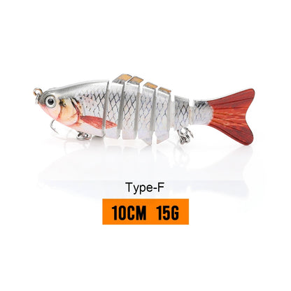 VTAVTA 10/14cm Sinking Wobblers Fishing Lures Jointed Crankbait Swimbait 8 Segment Hard Artificial Bait for Fishing Tackle Lure