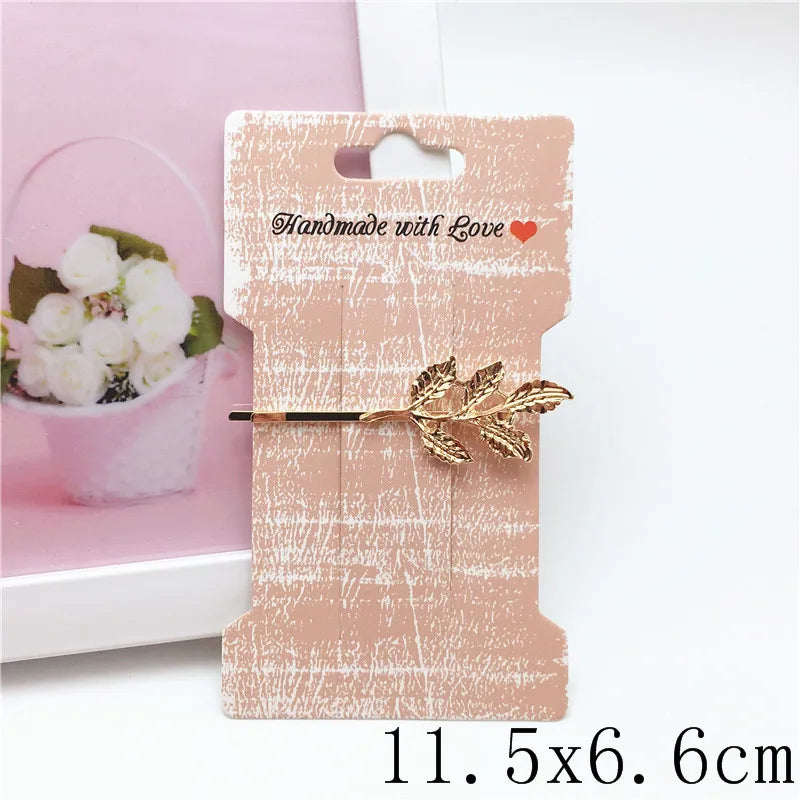 100pcs Multi-Style Hair Clip Cards Hair Accessories Jewelry Display Card Fashion Hair Clip Packaging Vintage Classic Card