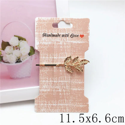 100pcs Multi-Style Hair Clip Cards Hair Accessories Jewelry Display Card Fashion Hair Clip Packaging Vintage Classic Card