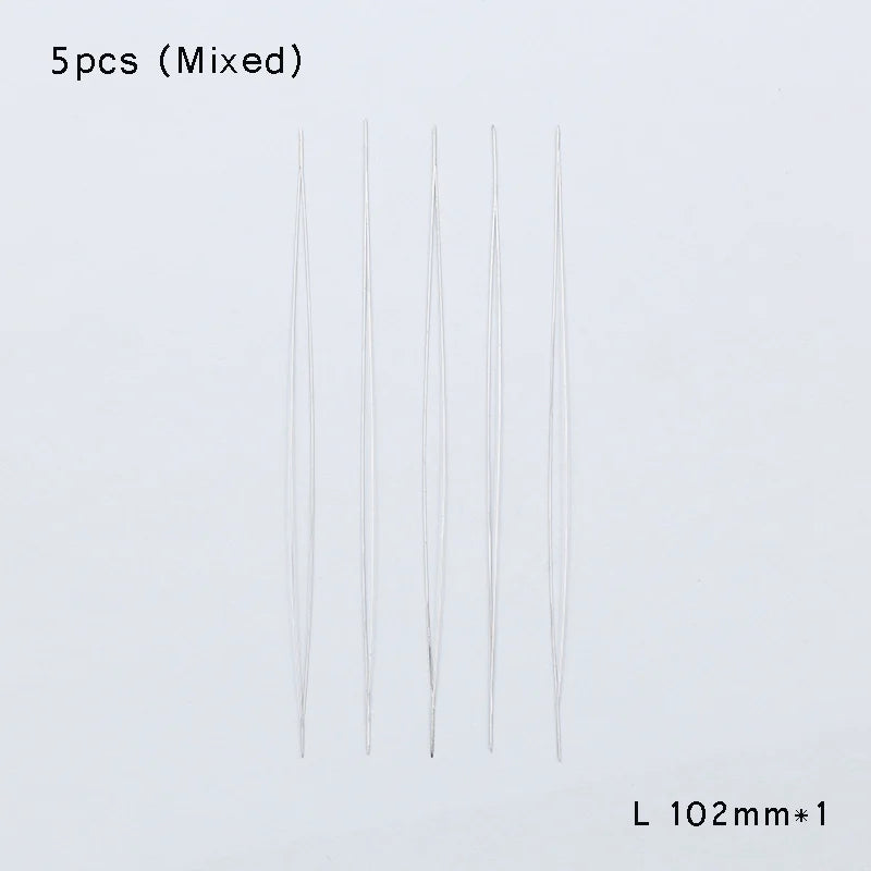 BTFBES 5pcs Central Opening Jewelry Beading Needles Stainless Steel Pins Jewelry Bracelets Handmade Making Beads DIY Accessories