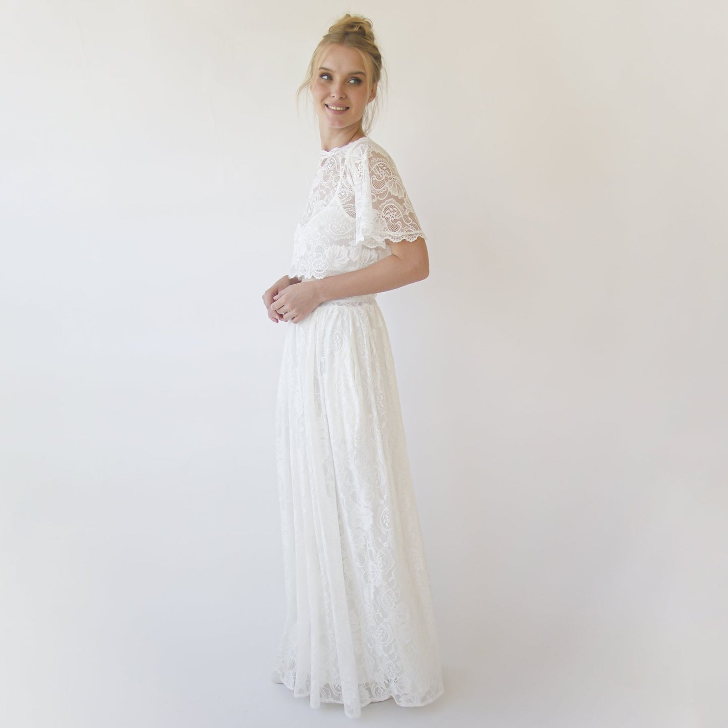 Bridal Lace Top, Plus Size Bridal Wear #2059