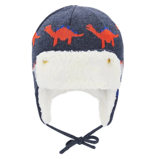 Winter Warm Cartoon Animal Baby Hats Infant Toddlers Boys Girls Warm Caps Soft Eargflap Hat Beanies Cap Pilot Cap for 0-4 Years