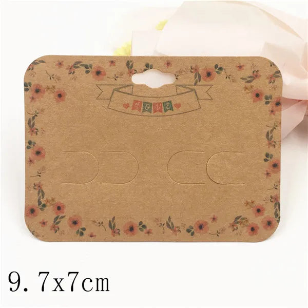 100pcs Multi-Style Hair Clip Cards Hair Accessories Jewelry Display Card Fashion Hair Clip Packaging Vintage Classic Card