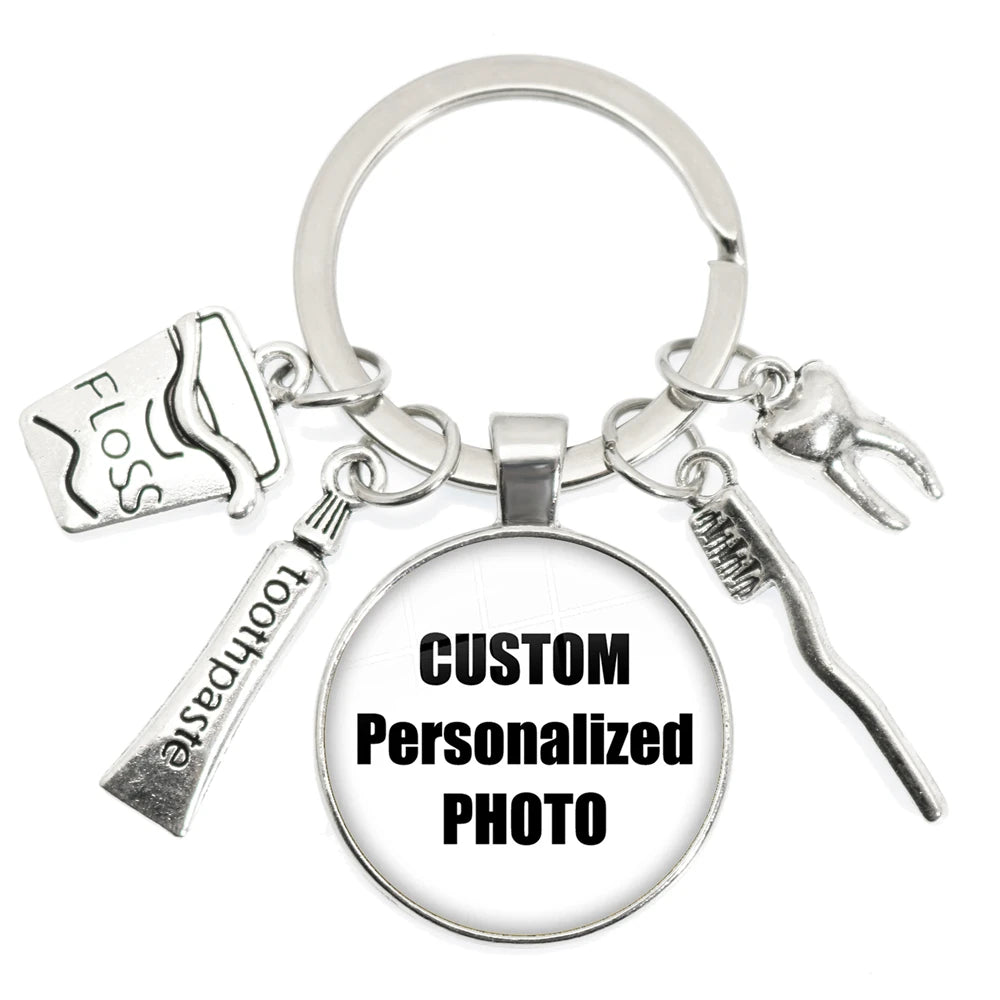Personalized Custom Keychain Photo Mum Dad Baby Children Grandpa Parents Custom Designed Photo for Family Anniversary
