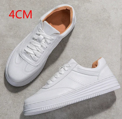 Fashion White Leather Women Chunky Sneakers White Shoes Lace Up Tenis Feminino Zapatos De Mujer Platform Women Casual Shoe