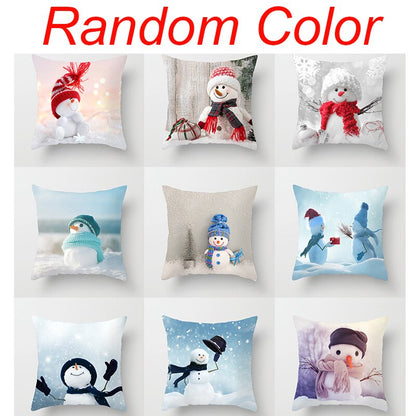 Christmas Cushion Cover Merry Christmas Decoration for Home Christmas Ornament Pillow Case Xmas Navidad New Year
