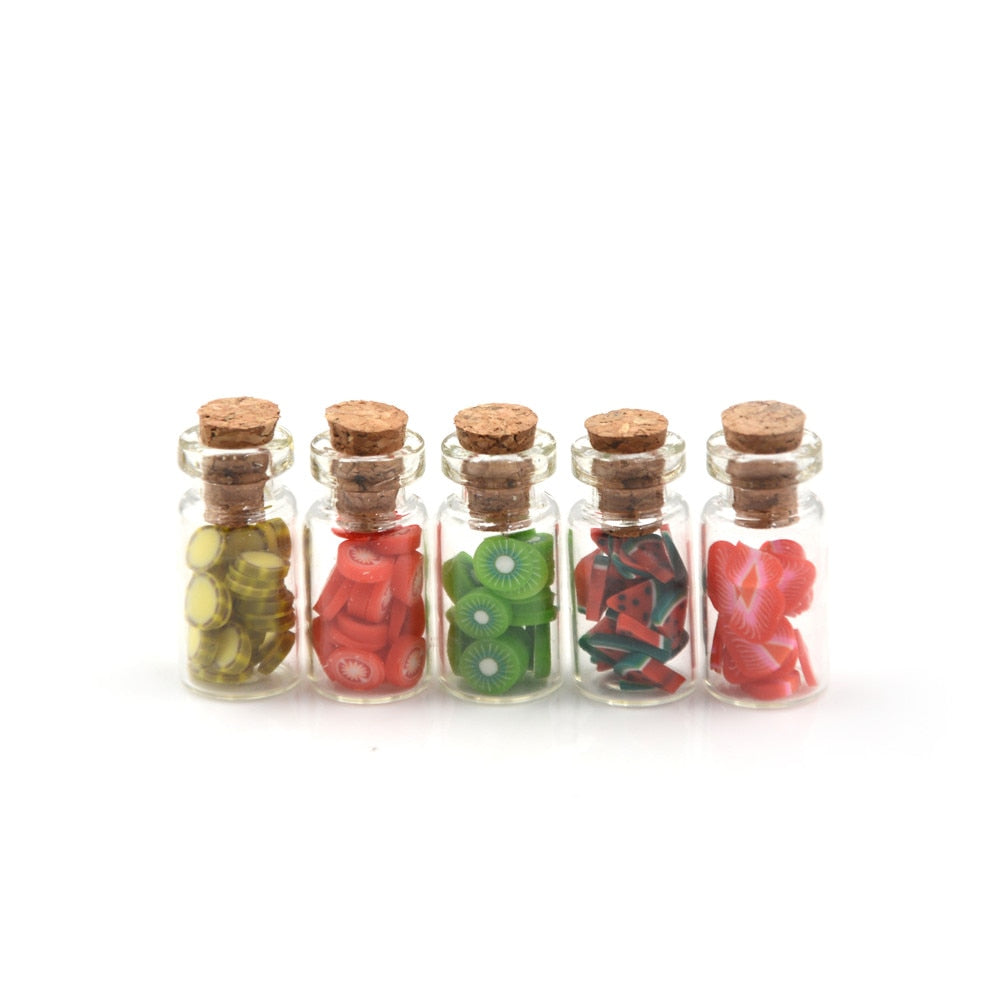 1/2/4/5pcs 1:12 Dollhouse Miniature Food Snacks Glass Jars Candy Bar Food Jar Kitchen Decoration Dolls Accessories Children Toys