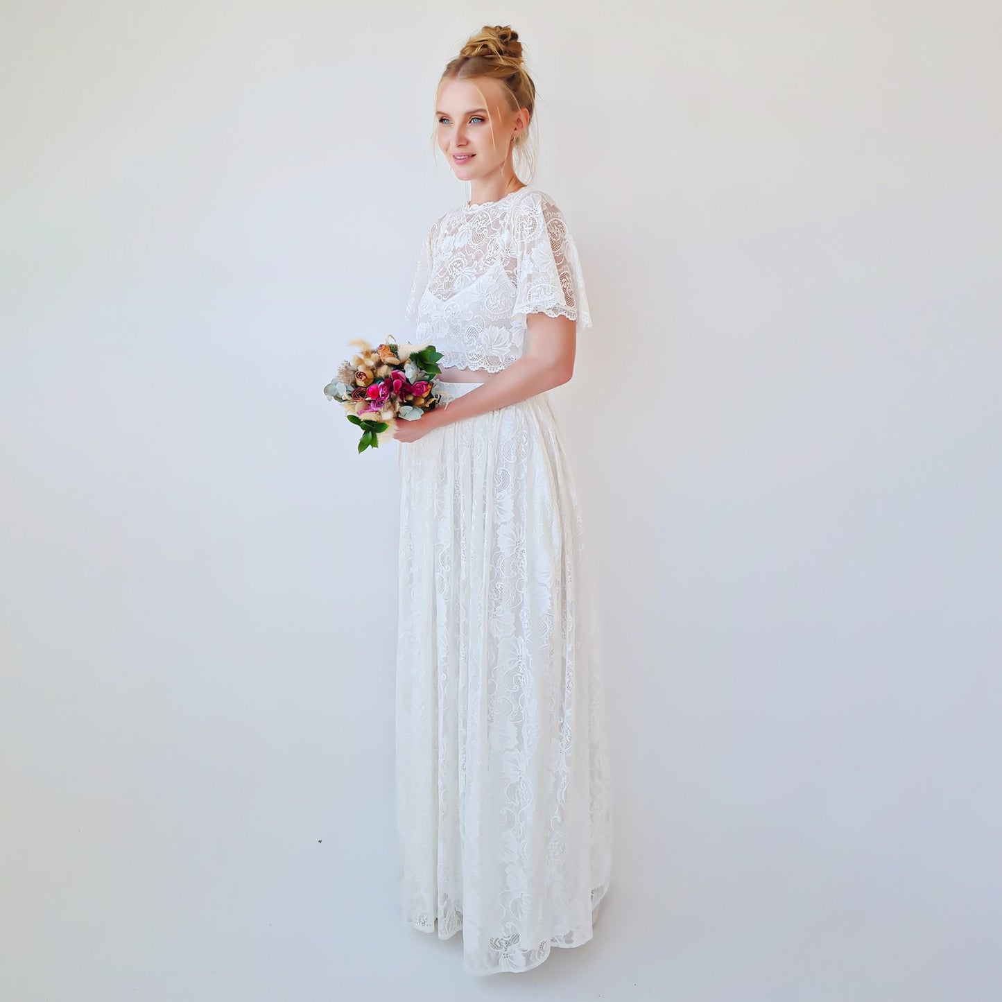 Bridal Lace Top, Plus Size Bridal Wear #2059