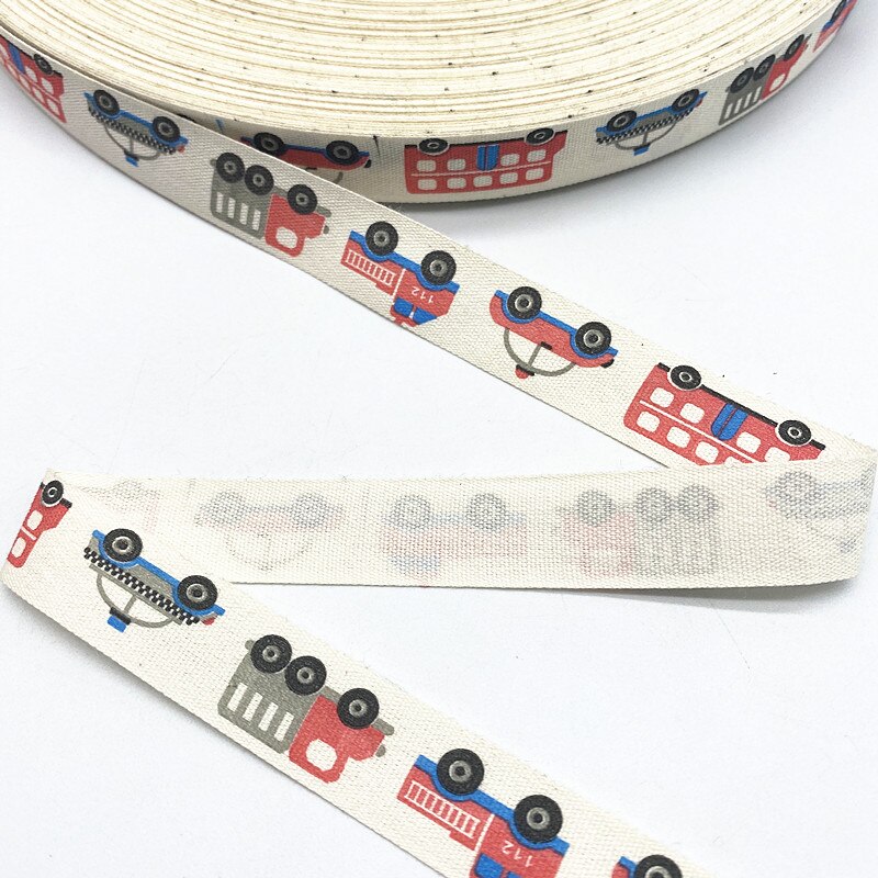 New 5yards 15mm Christmas Printed Polyester Cotton Ribbon DIY Wedding Christmas Party