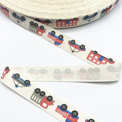New 5yards 15mm Christmas Printed Polyester Cotton Ribbon DIY Wedding Christmas Party