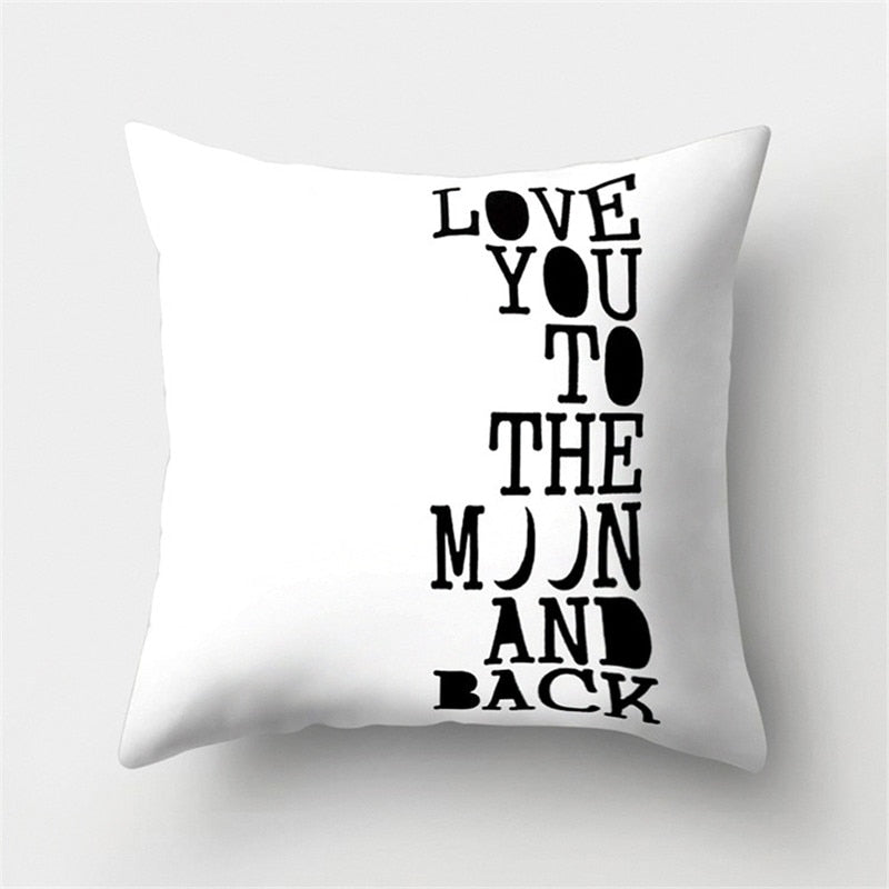 45x45cm Black White Geometric Cushion Cover Car Pillowcase Sofa Cushions Decorative Pillowcover Home Decor Pillow Cases