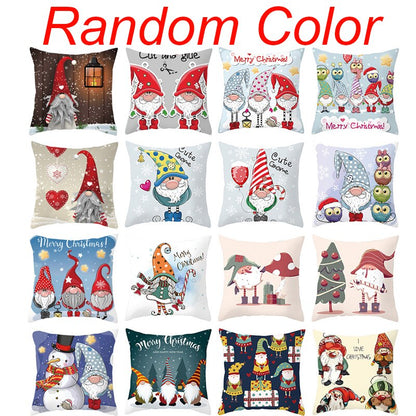 Christmas Cushion Cover Merry Christmas Decoration for Home Christmas Ornament Pillow Case Xmas Navidad New Year