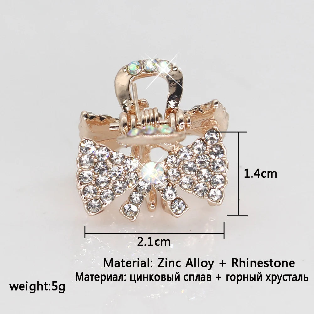 AINAMEISI New 7 Style Metal Crab Claw Clip for Women Girls Charm Barrette Full Rhinestone Wedding Hair Accessories Jewelry