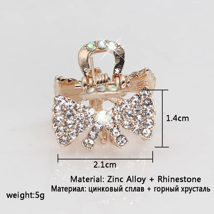 AINAMEISI New 7 Style Metal Crab Claw Clip for Women Girls Charm Barrette Full Rhinestone Wedding Hair Accessories Jewelry