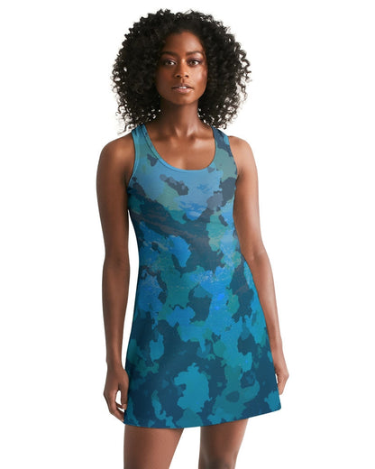 Women's Ocean Camo Casual Racerback Dress