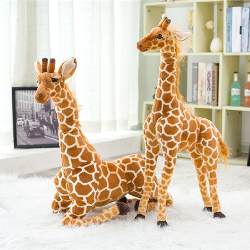 Huge Real Life Giraffe Plush Toys Cute Stuffed Animal Dolls Soft Simulation Giraffe Doll Birthday Kids Toy Bedroom Decor