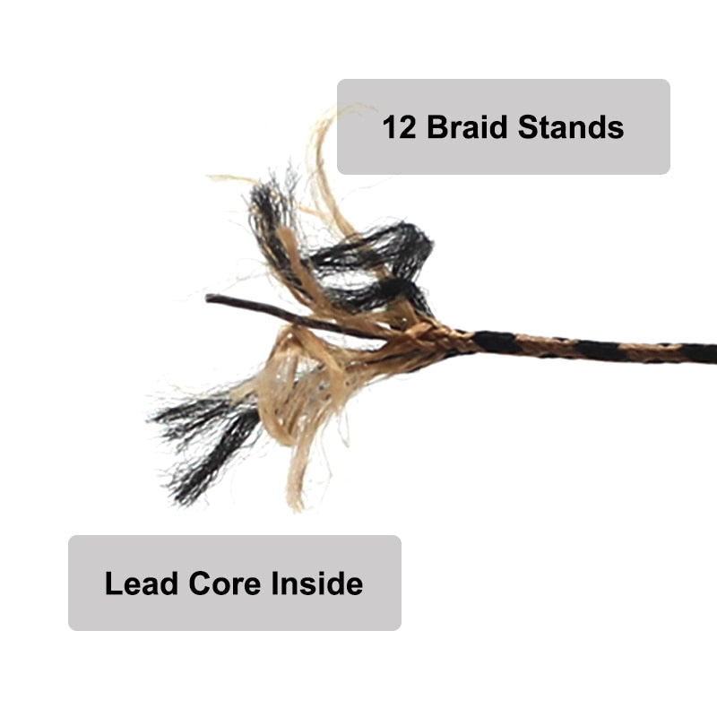 5m Braided Lead Core Carp Leader Line Camo Brown Mainline Leadcore for Carp Rig Chod Helicopter Rig Carp Coarse Fishing Line