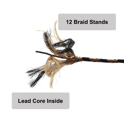 5m Braided Lead Core Carp Leader Line Camo Brown Mainline Leadcore for Carp Rig Chod Helicopter Rig Carp Coarse Fishing Line