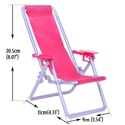 3 Pcs/Lot = 1x Swimsuit Bikini + 1x Random Swimming Buoy Lifebelt Ring +1x Pink Foldable Beach Chair Accessories for Barbie Doll