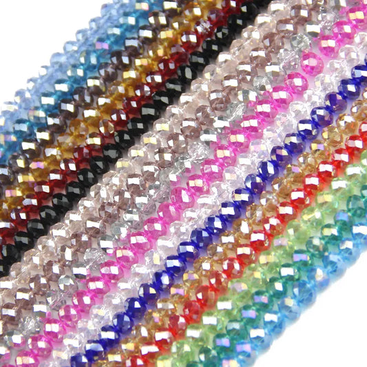 JHNBY Round Shape Upscale Austrian Crystal Beads High Quality 6mm 50pcs Loose Beads Rondelles Glass Ball Bracelet Jewelry DIY