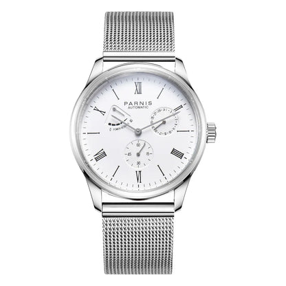 Fashion Luxury Parnis 41.5MM Power Reserve Automatic Mechanical Self Winding Men Watches Mekanik Kol Saati Relogio Automatico
