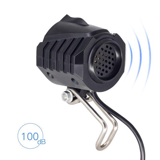 WEXPLORE Electric Bike Front and Ebike Rear Light Set Input 12V 24V 36V 48V 60V Built-In Speaker E-Bike Headlight and Tail Light