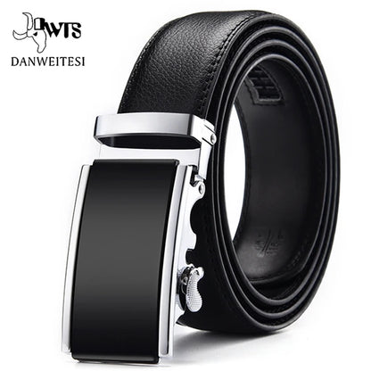 Leather Belts for Men Automatic Male Belts Cummerbunds Leather Belt Men Black Belts Cinturon Hombre