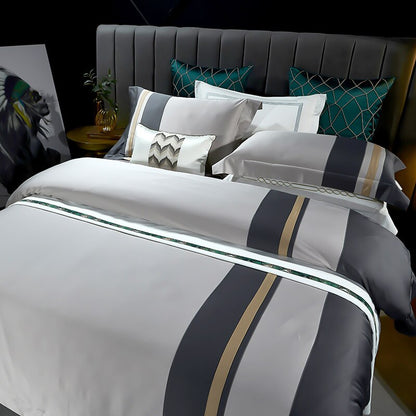 New 1000TC Egyptian Cotton Bedding Sets Queen King Size Bed Duvet Cover Flat /Fitted Sheet Linen Set Pillowcase 4pcs Bed Set