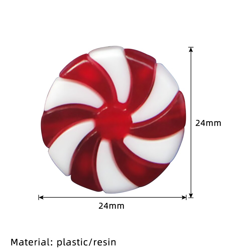 10pcs Candy Christmas Tree Decorations Christmas Candy DIY Decor Peppermint Candy Decorations Christmas Candy Charms