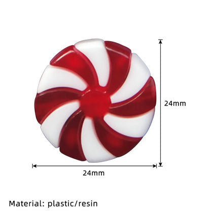 10pcs Candy Christmas Tree Decorations Christmas Candy DIY Decor Peppermint Candy Decorations Christmas Candy Charms