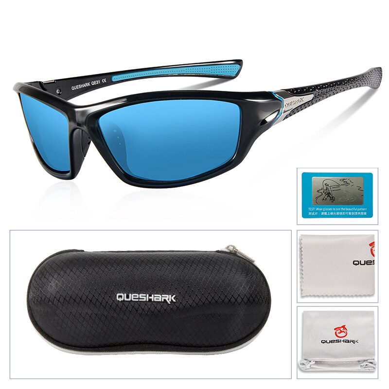 QUESHARK Women Men HD Polarized Ultralight Fishing Sunglasses Sports MTB Bicycle Eyewear Riding Road Bike Cycling Glasses