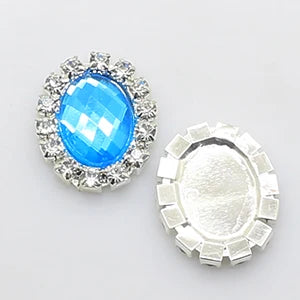 YWXINXI 10Pcs Hot Selling 16*20mm Oval Diy Jewelry Accessories Rhinestone Board Wedding Invitation Clothing Accessories