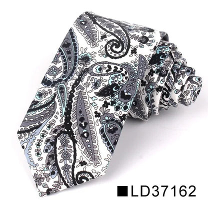 New Floral Tie for Men Women Skinny Cotton Neck Tie for Wedding Casual Mens Neckties Classic Suits Flower Print Neck Ties Cravat